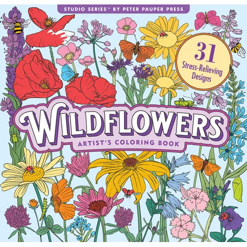Wildflowers Adult Coloring Book (31 One-Sided Designs on Thick Paper)