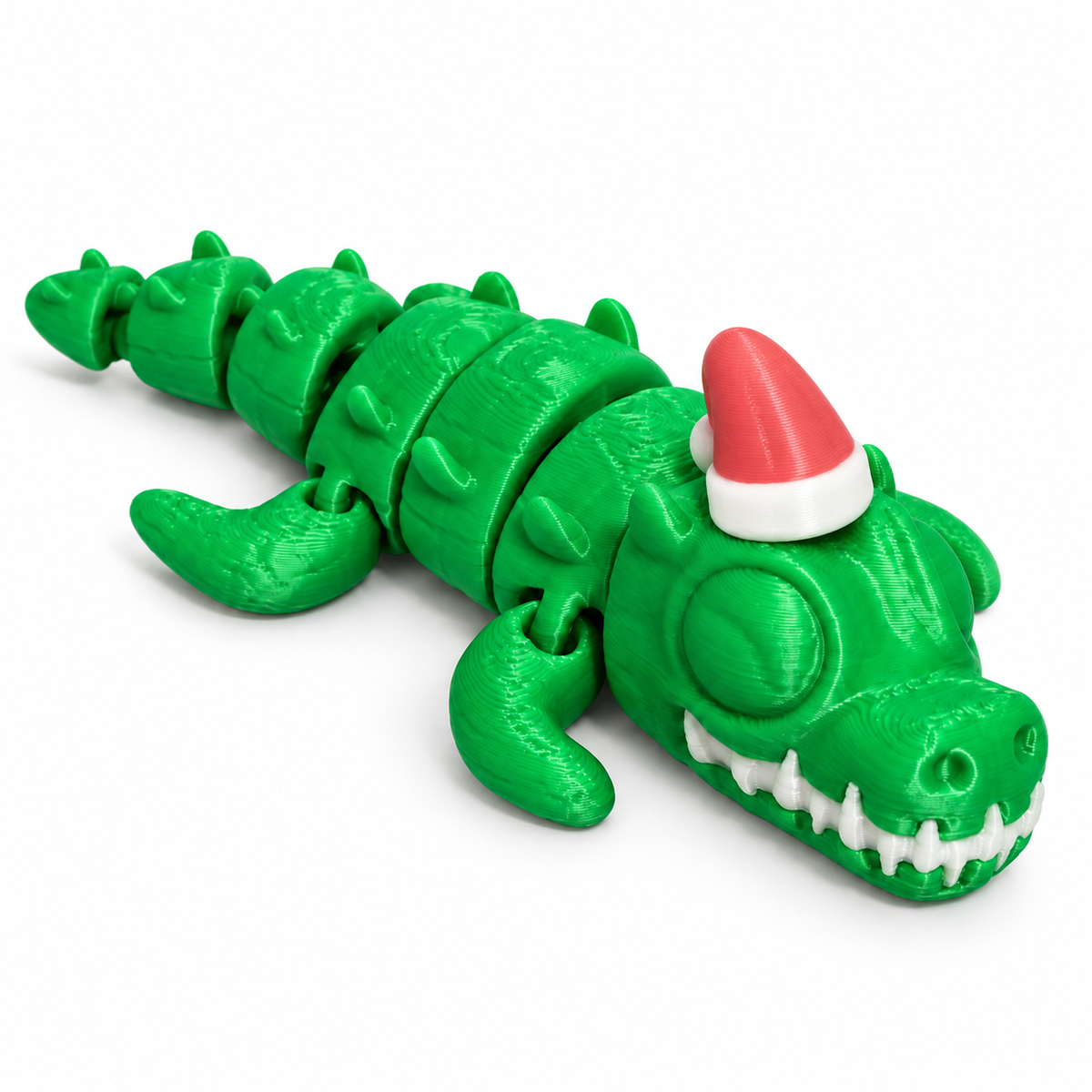 Articulated Sleeping Crocodile: Flexible Reptile Desk Décor