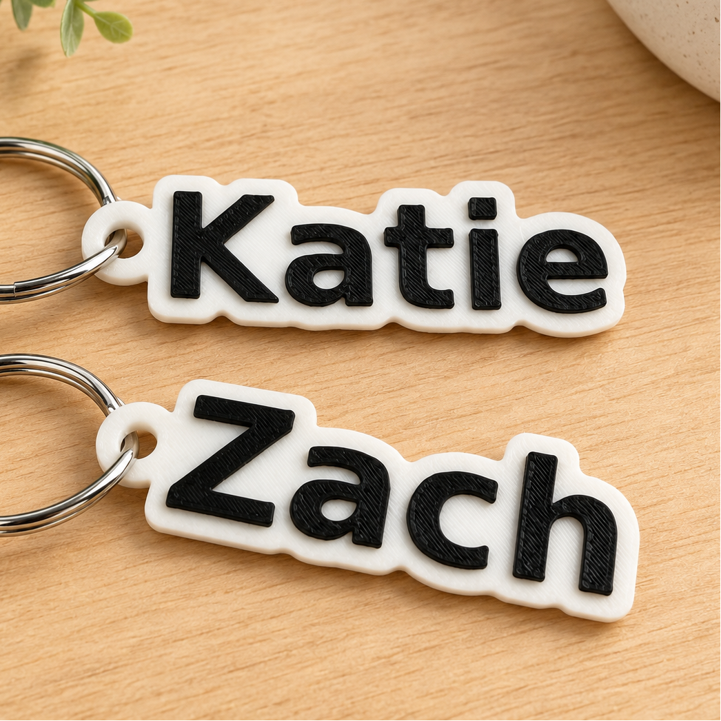 Custom Two-Color Name Tag