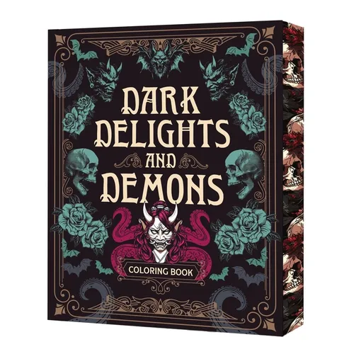 Dark Delights and Demons Coloring Book: Over 150 Macabre Masterpieces to Color with Stunning Sprayed Edges
