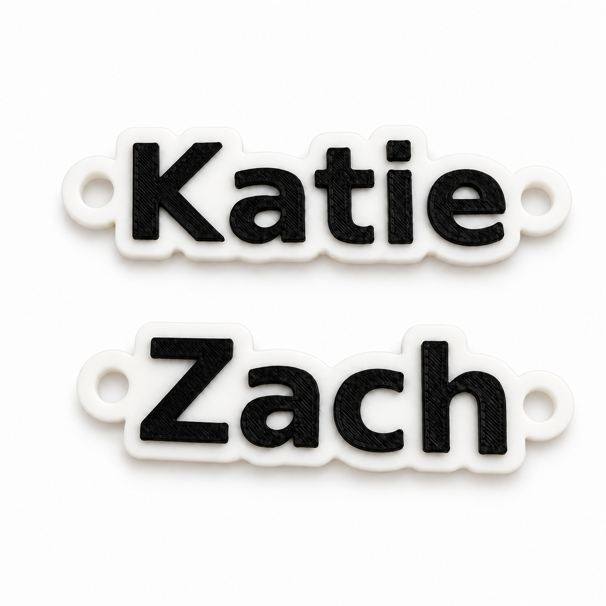 Custom Two-Color Stocking Name Tag